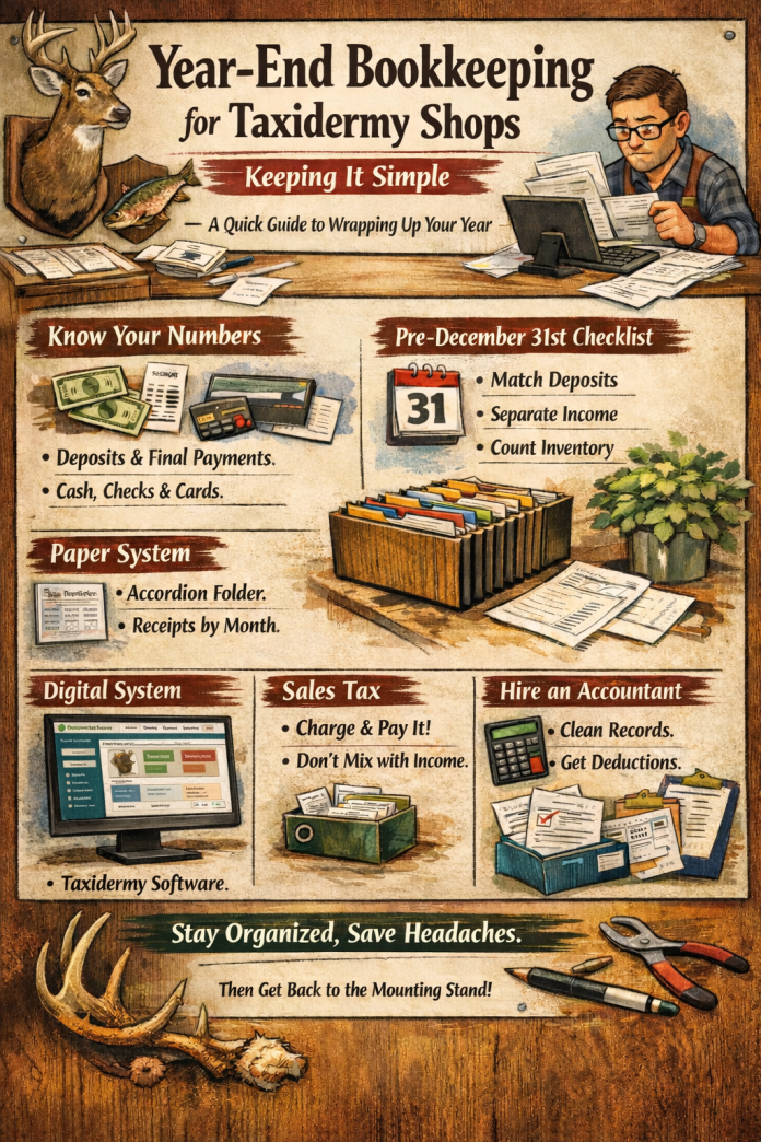 Year-end bookkeeping guide for taxidermy