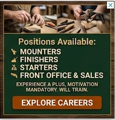 Stehling's Taxidermy is hiring for taxidermy, seasonal, and office roles. Apply online.